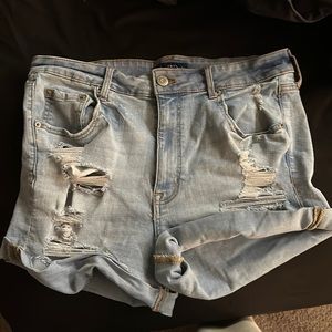 ripped jean shorts size 14
